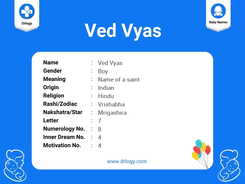 Ved Vyas Name Meaning
